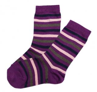 Dětské ponožky Design Sock pruhy vínové 23-24 (nové zboží)