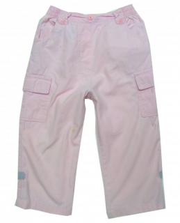 Plátěné růžové kalhoty-vel.86 (second hand)