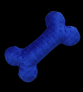 Plyšová kost pro psa 25 cm - modrá