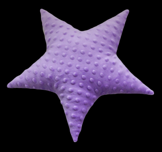 Polštářek hvězdička minky fialková -36 cm