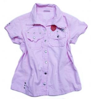 Růžová košile -vel.158 (second hand)