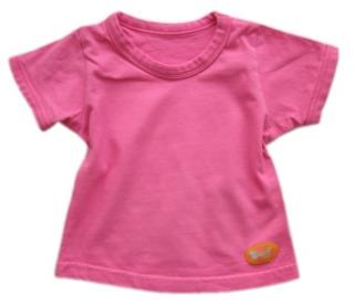 Růžové tričko s krátkým rukávem-vel.74 (second hand)