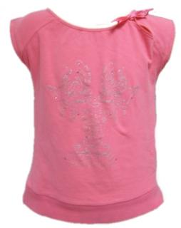 Růžové tričko -vel.128 (second hand)