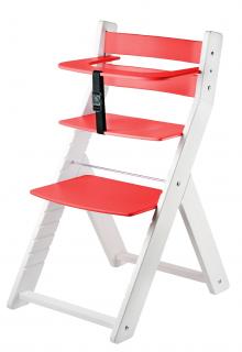 Rostoucí židle WOOD PARTNER LUCA BÍLÁ Barevné provedení: bílá/červená