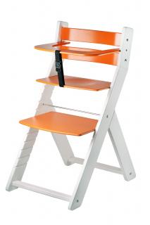 Rostoucí židle WOOD PARTNER LUCA BÍLÁ Barevné provedení: bílá/oranžová