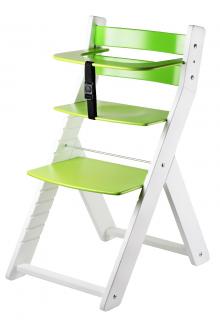 Rostoucí židle WOOD PARTNER LUCA BÍLÁ Barevné provedení: bílá/zelená