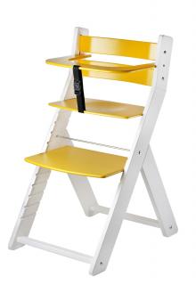 Rostoucí židle WOOD PARTNER LUCA BÍLÁ Barevné provedení: bílá/žlutá