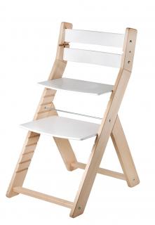 Rostoucí židle WOOD PARTNER SANDY Barevné provedení: lak/bílá