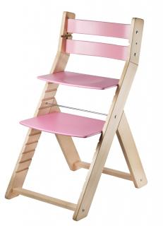 Rostoucí židle WOOD PARTNER SANDY Barevné provedení: lak/růžová