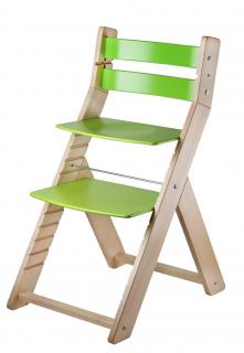 Rostoucí židle WOOD PARTNER SANDY Barevné provedení: lak/zelená