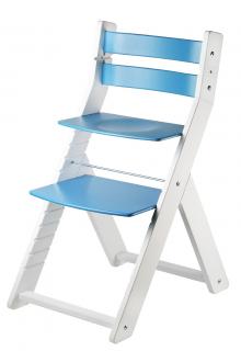 Rostoucí židle WOOD PARTNER SANDY BÍLÁ Barevné provedení: bílá/modrá