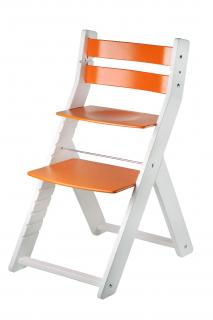 Rostoucí židle WOOD PARTNER SANDY BÍLÁ Barevné provedení: bílá/oranžová