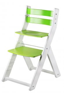 Rostoucí židle WOOD PARTNER SANDY BÍLÁ Barevné provedení: bílá/zelená
