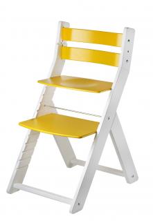 Rostoucí židle WOOD PARTNER SANDY BÍLÁ Barevné provedení: bílá/žlutá