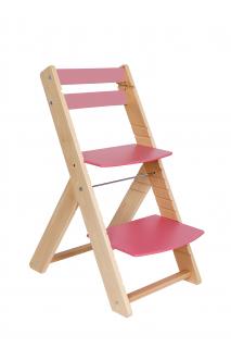Rostoucí židle WOOD PARTNER VENDY Barevné provedení: lak/růžová