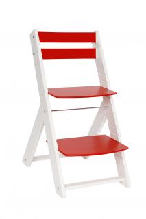 Rostoucí židle WOOD PARTNER VENDY BÍLÁ Barevné provedení: bílá/červená