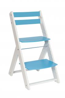 Rostoucí židle WOOD PARTNER VENDY BÍLÁ Barevné provedení: bílá/modrá