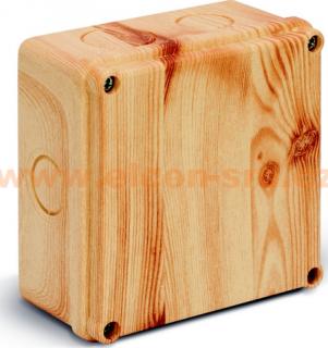 Rozvodná krabice Elcon IP65 K100-2.19 C3 borovice prolis (Krabice K100-2 borovice)