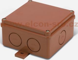 Rozvodná krabice Elcon IP65 K100U-2.7 C3 hnědá (Krabice K100U-2.7C3-montáž na dřevo)