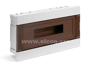 Rozvodnice Elcon SP16M.2 - bílá s kouřovými dvířky (12 - 16 modulů )