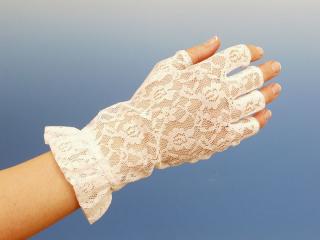 rukavice dámské, společenské 48321 (rukavice plesové, krajkové, bez prstů 48321)