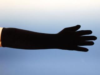 rukavice dámské, společenské 48346  (rukavice sametové cca 44 cm 48346)