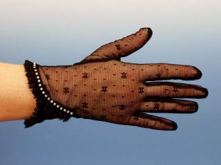 rukavice dámské, společenské, plesové 48325 (rukavice krajkované 48325)