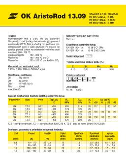 Drát OK Aristorod 13.09 pr. 0,8mm 15kg cívka ESAB (prodej na celá balení)