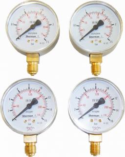 Manometr kyslík výstupní 0-16bar M12x1.5