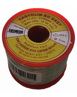 Měkká pájka Castolin BC 5427 2.0mm 250gr 97%Sn + 3%Ag