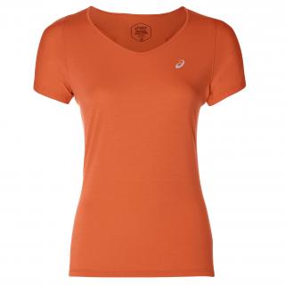 Tričko Asics V-NECK SS TOP dámské Barva: oranžová Nova, Velikost: M