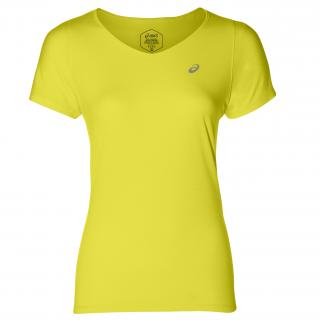 Tričko Asics V-NECK SS TOP dámské Barva: žlutá, Velikost: L