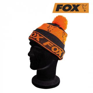 ČEPICE FOX BLACK/ORANGE LINED BOOBLE HAT