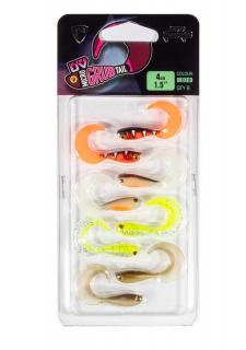 Fox Rage Gumová Nástraha Micro Grub Mixed Colour Lure Pack 4cm/8ks