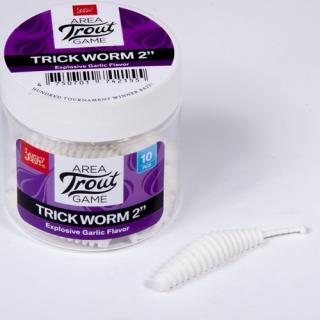 Gumová nástraha Trick Worm 50mm/10ks - Bílá (026)