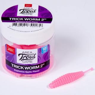 Gumová nástraha Trick Worm 50mm/10ks - Fluo Pink (F05)