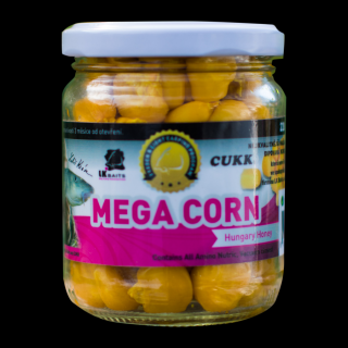 LK Baits obří kukuřice Mega Corn Hungary Honey 220ml