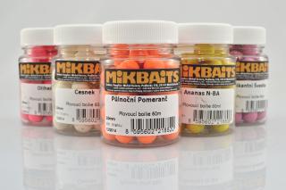 Mikbaits plovoucí fluo boilie 10mm/60ml Příchuť: Půlnoční pomeranč