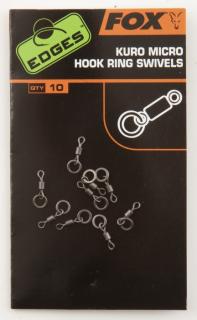 Obratlíky s kroužkem Fox Kuro Micro Hook Ring Swivels 10ks