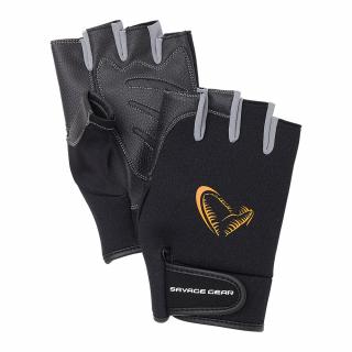 Savage Gear Rukavice Neoprene Half Finger Black Velikost: L