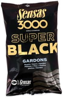 Sensas 3000 Super Black Gardons (Plotice-černá) 1kg - krmítková směs