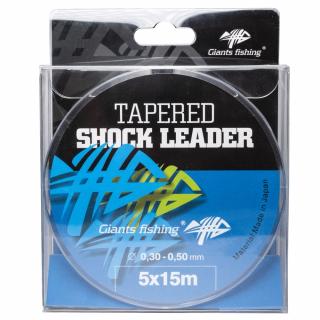 Šokový ujímaný vlasec Tapered Shock Leader 5x15m/0,30-0,50mm