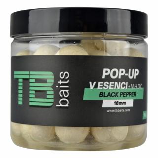 TB Baits Boilie Pop-Up White Black Pepper + NHDC 16mm