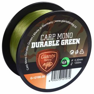 Vlasec Carp Mono Durable Green 1200m Průměr: 1200m/0,28mm