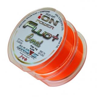 Vlasec ION POWER Fluo+ Coral - 2 x 300m Průměr: 2x300m/0,286mm-10,97kg