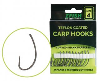 Zfish teflonové háčky CURVED SHANK BL Velikost háčků: 6