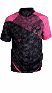 Cyklistický dres Haven Singletrail KID black/pink Velikost: vel. 130