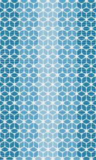 4005 Aquamat - pěnová předožka - geometrický vzor lístky (š 130 cm) akvamat Barva: modrá, šíře: 130 cm x 1500 cm