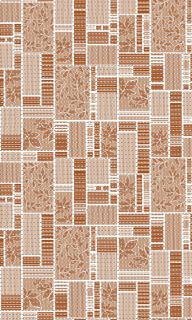 4013 Aquamat - pěnová předložka - mozaika alá kachlíky (š 65 cm) Barva: hnědá, šíře: 65 cm x 1500 cm