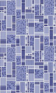 4013 Aquamat - pěnová předložka - mozaika alá kachlíky (š 65 cm) Barva: modrá, šíře: 65 cm x 1500 cm